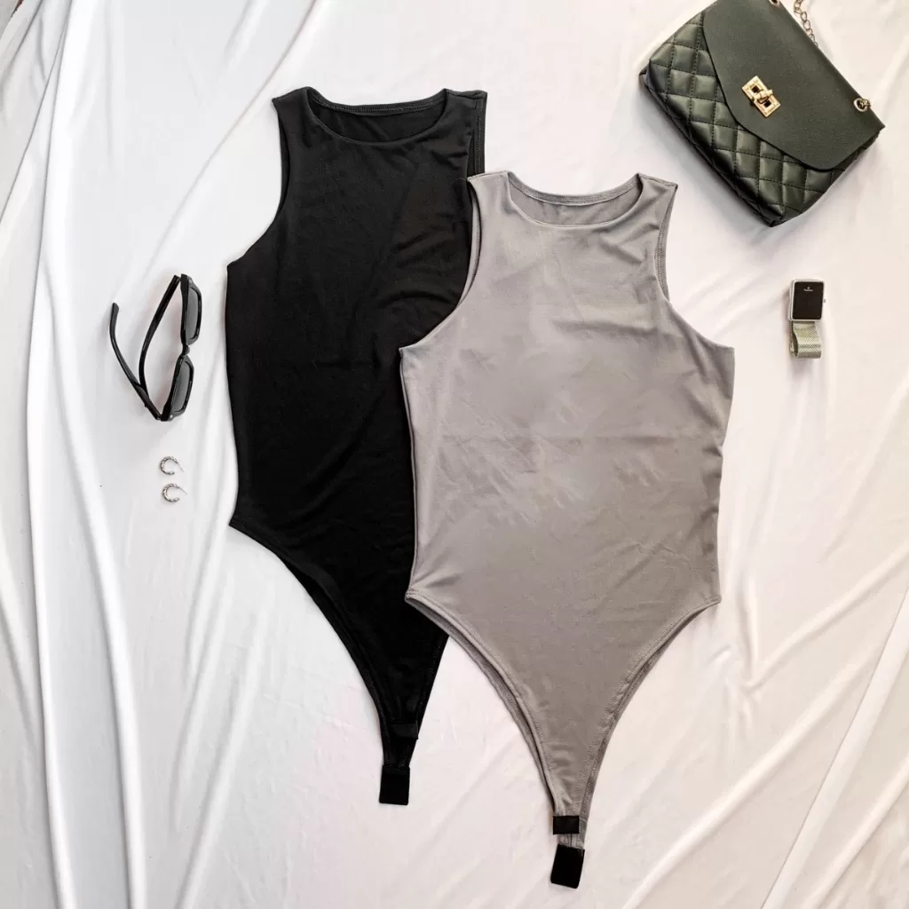 KIT 2 Body Feminino Suplex Regata Forro Duplo