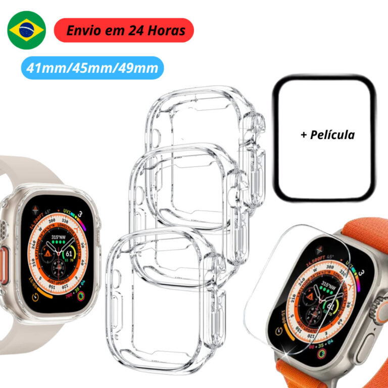 Case Acrílico + Película Silicone Protetora Para