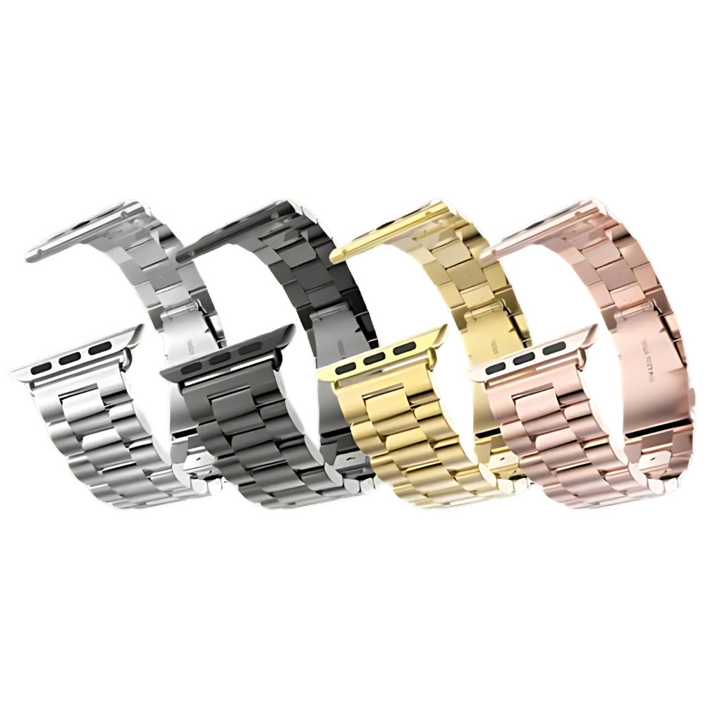 Pulseira De Aço Inoxidável Para Relógio Smartwatch 40MM 42MM 44MM 45MM Metal Luxo