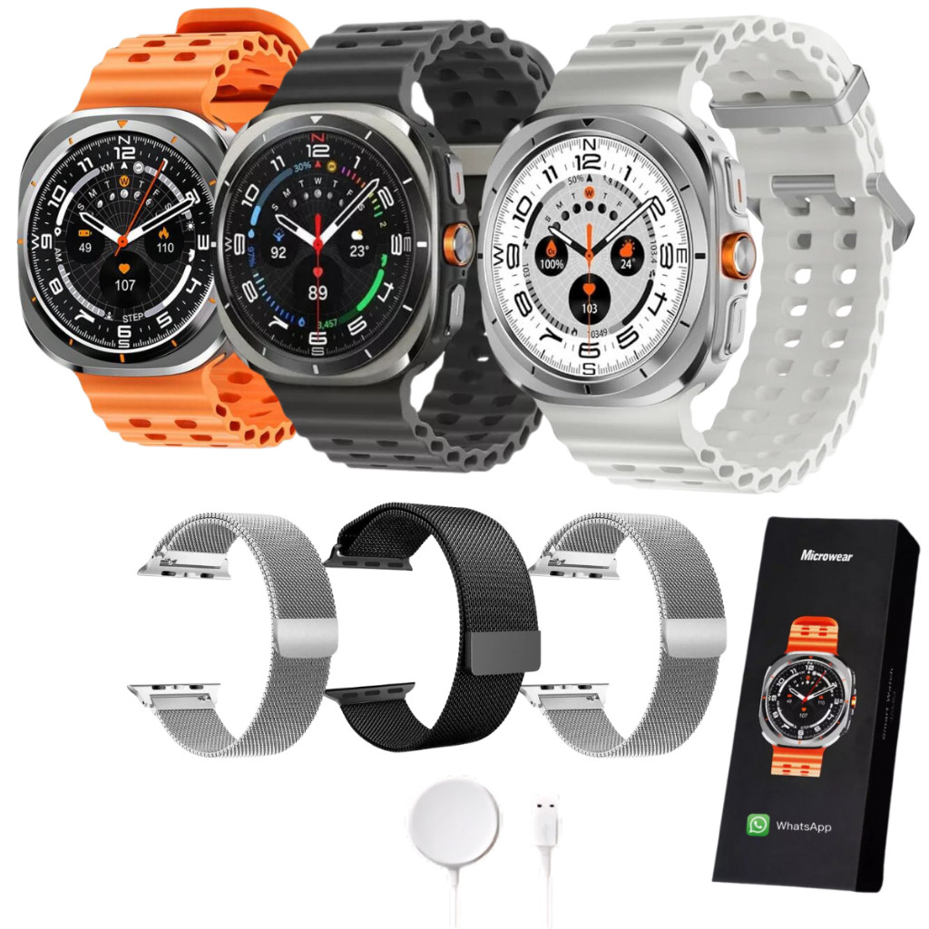 Relógio Smartwatch MA27 Microwear GPS NFC Whatsapp Chat GPT Original + Pulseira de Metal