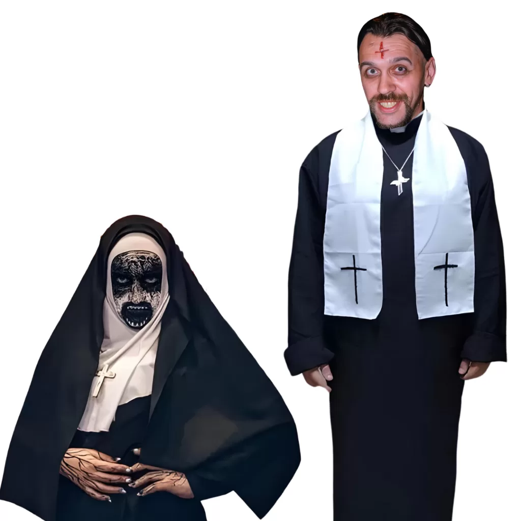 Fantasia Roupa A Freira Adulto Fantasia Roupa Padre Adulto