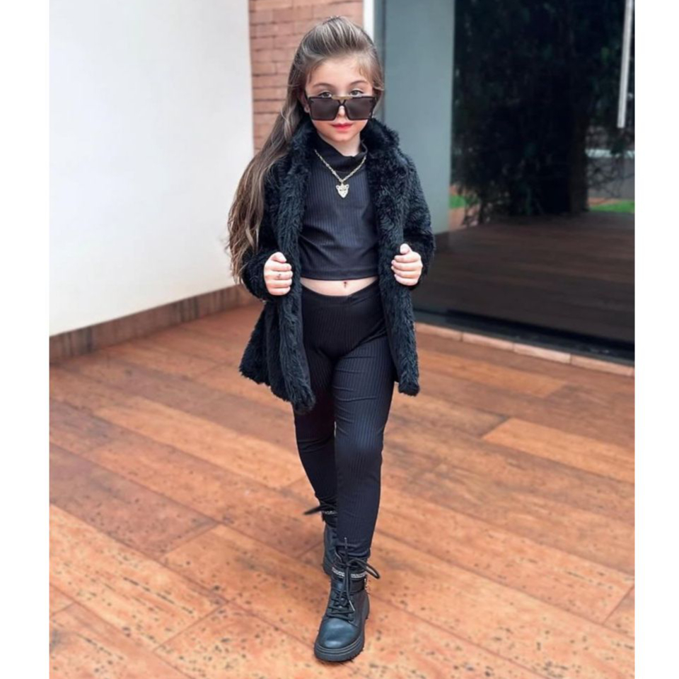 Casaco Infantil Teddy Pelinho Quentinho Blusa de frio para criança InvernoBlogueira
