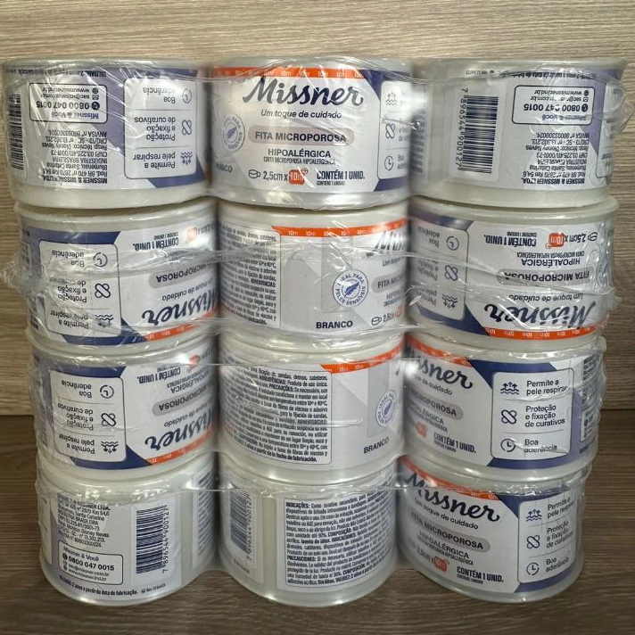 Kit C/6 Micropore 2,5cm X 10m Branco Adpele