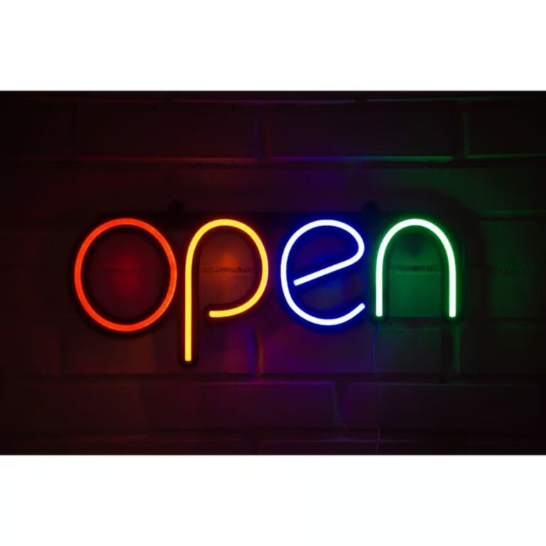 LED NEON OPEN  (CORES/35.5X60.9CM)