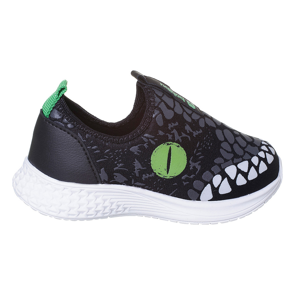 Tênis Infantil Calce Fácil Masculino Dinossauro Escolar Confortável Original