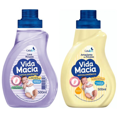 Kit Lava Roupa liquido e Amaciante de Roupa Vida M