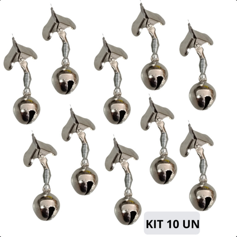 Kit 10 Sino Alarme Chocalho Pesca Guizo C/fixador 