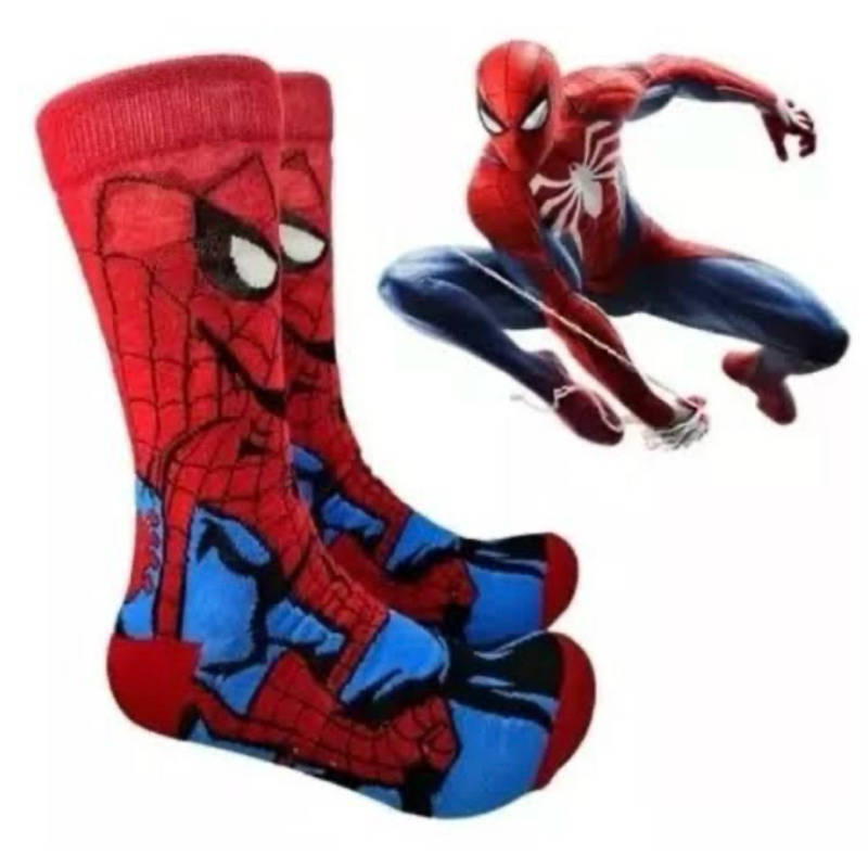 Meia Homem Aranha Adulto Estampada Masculina Feminina Super Herói Marvel Geek Nerd Temática  Casual