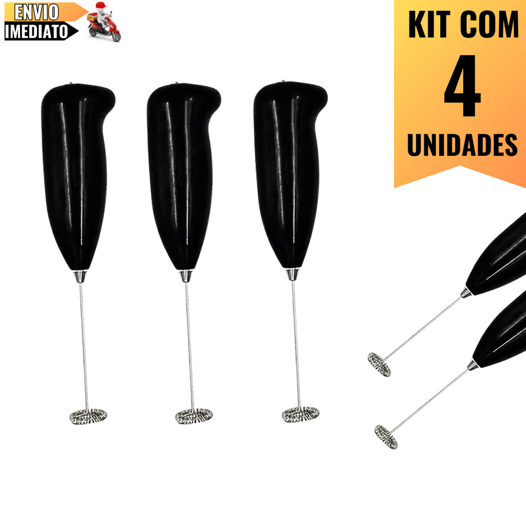 Kit com 4 Misturadores de Bebidas em Aço Inox 21 cm  Solução Versátil para Mesas Residenciais e Come