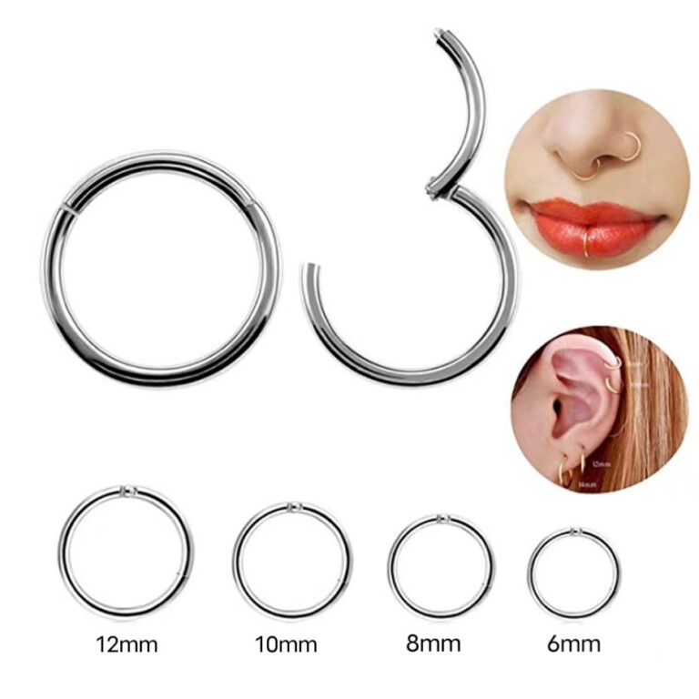 Feeling 316L Piercing Argola Lisa Articulada Aço 