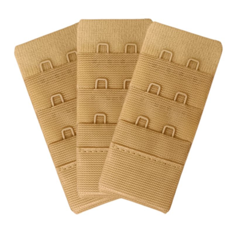 Extensor de Sutiã com 3 Níveis de Ajuste  Kit com 3 Unidades