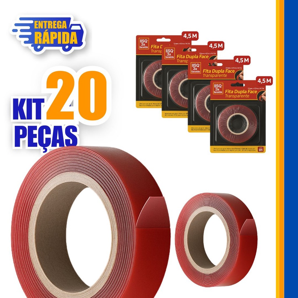 20 Rolo Fita Adesiva Dupla Face Ultraforte-À Prova Dágua Para Melhoria, Eletrodomésticos 100 * 1 Cm