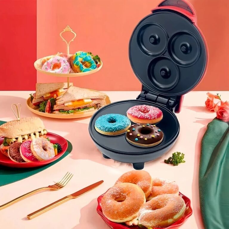 Mini Máquina de Donuts Elétrica 3 Furos – 