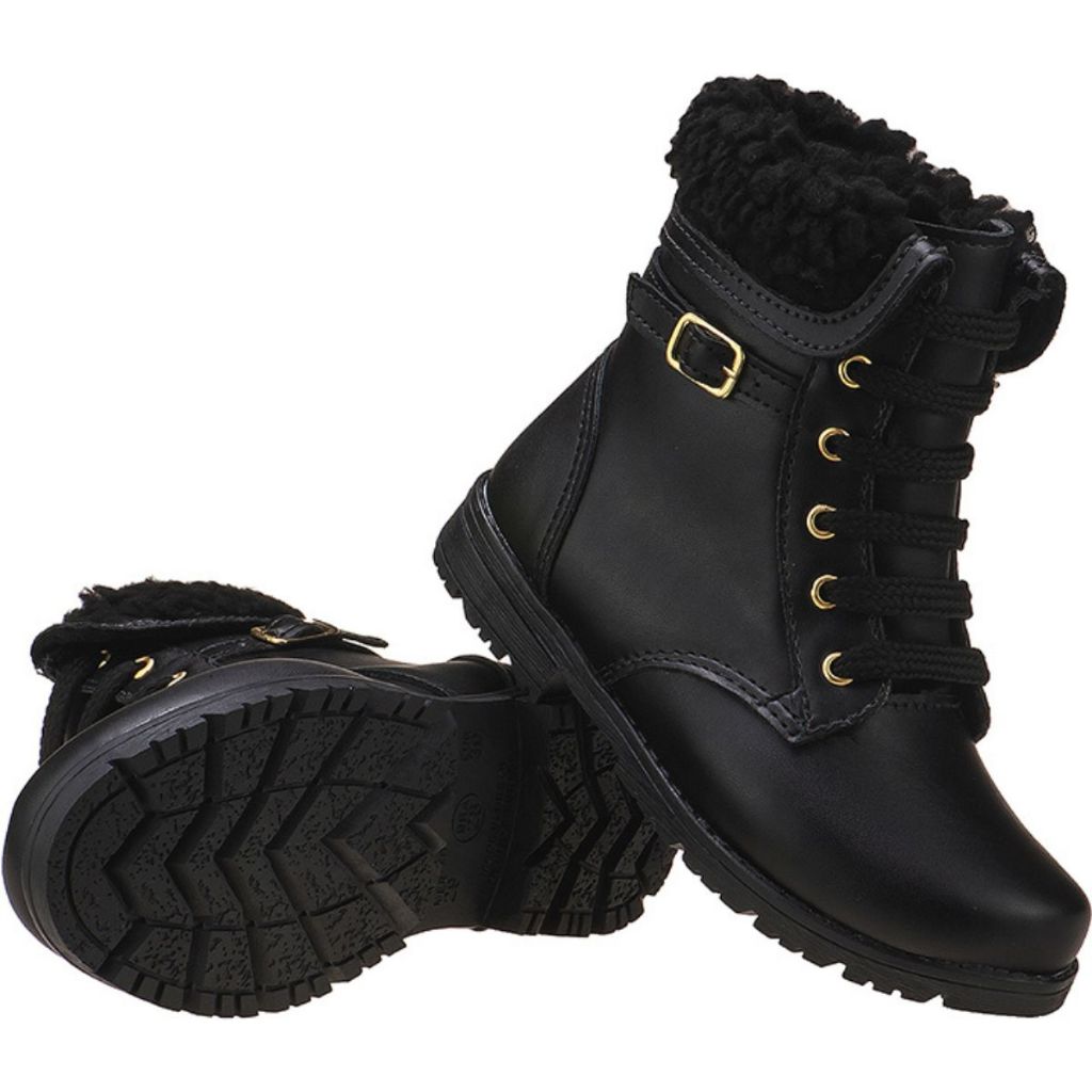 Bota Coturno Infantil Stilo Rosê Montaria Leve Confortável-2135