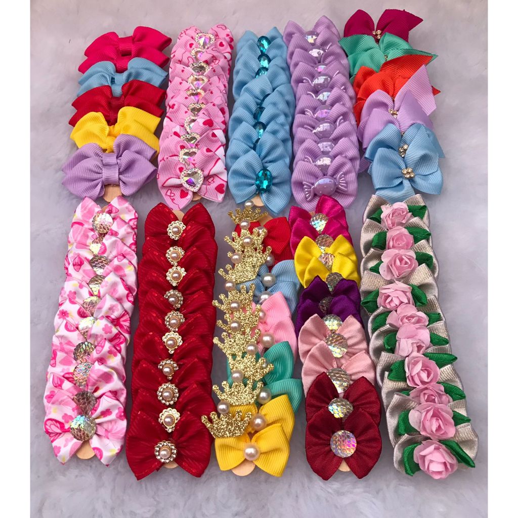 Kit de Laços Pet Para Fêmea com 10,20 e 30 unidades Banho e Tosa Pet Shop