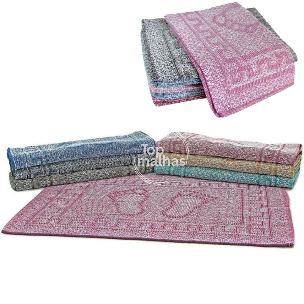 Kit com Toalhas para Piso Banheiro Tapete Pezinho Confort 43cm x 70cm Oferta Imperdível