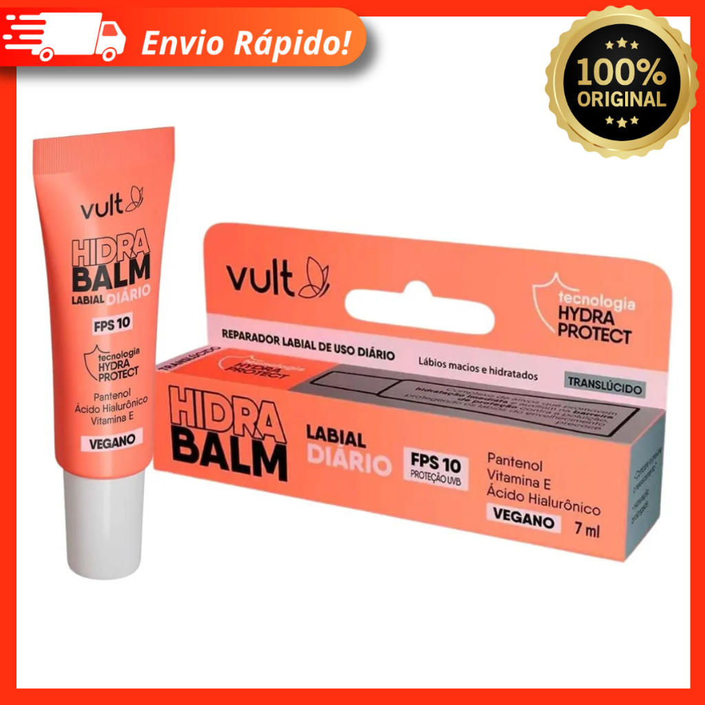 Reparador Labial Diário Fps 10 Hidra Balm 7ml – Vult Vegano