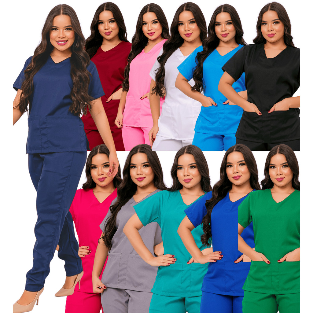 Pijama Hospitalar Scrub Conjunto Cirúrgico Uniforme Privativo