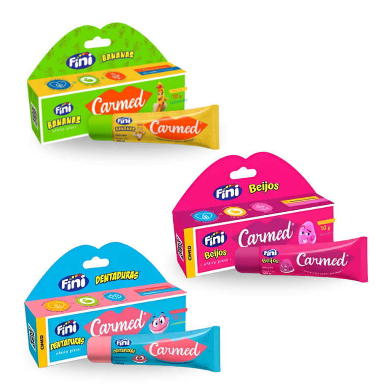 Kit 3 Carmed Fini Beijos Dentaduras e Bananas Hidr