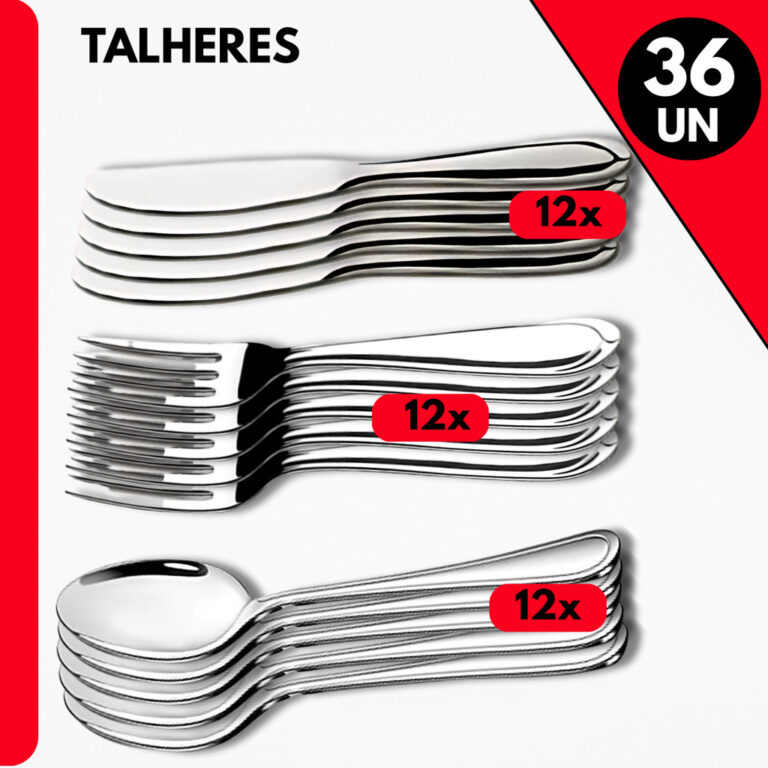 Conjunto 36 Talheres ; Colheres, Garfos e Facas pa