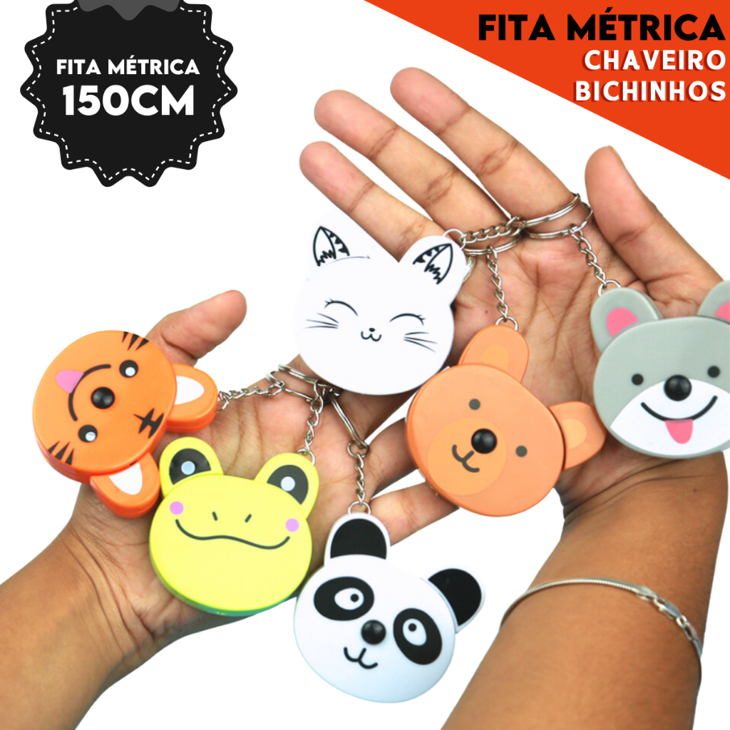 Fita Métrica de Bichinho Retrátil  1,5 Metro – Ideal para Medir Tecidos, Roupas e Objetos diversos.