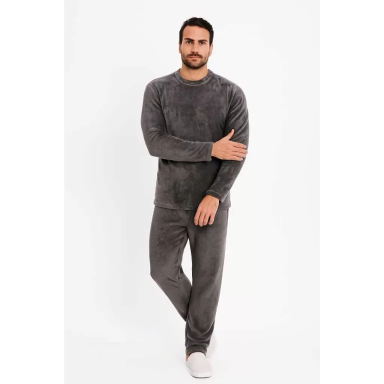 Pijama Masculino Fleece para Frio Inverno Plus Siz
