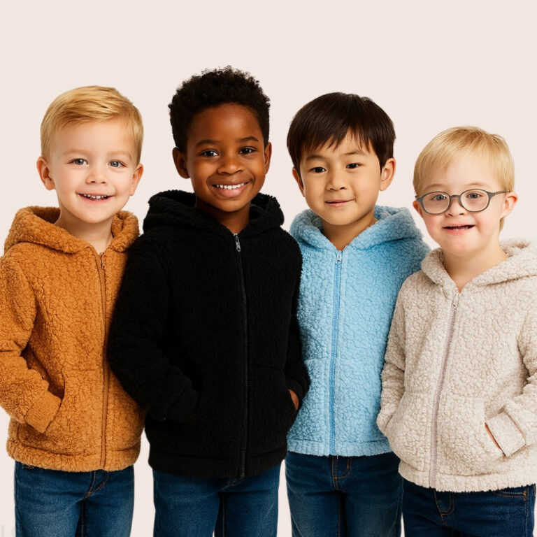 Casaco Teddy Infantil menino Capuz Touca com Ziper