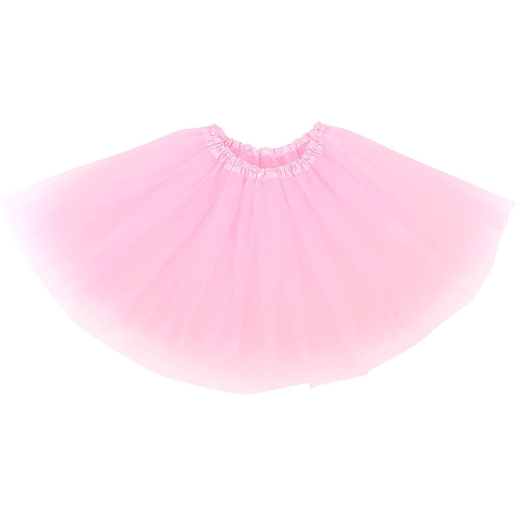 Saia tutu de tule de 4 camadas para bebês meninas, 6 meses a 8 anos