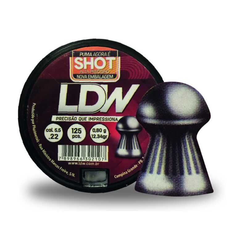 Chumbinho Ldw Shot Diabolo 5.5mm Caixa Com 125 Uni