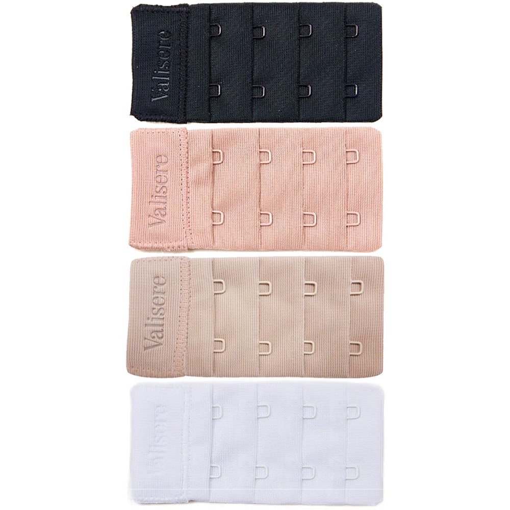 Kit 2 Extensor Sutiã Valisere 11860 2 Colchetes E 4 Regulagens 100% Poliamida