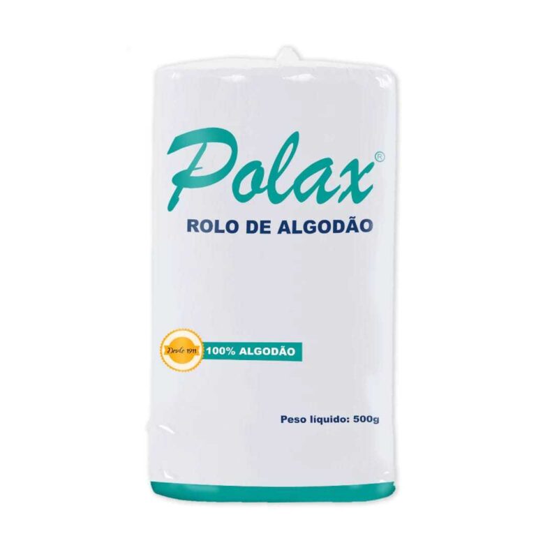 Algodão Hidrófilo Rolo 500g Polax- manicure, lim