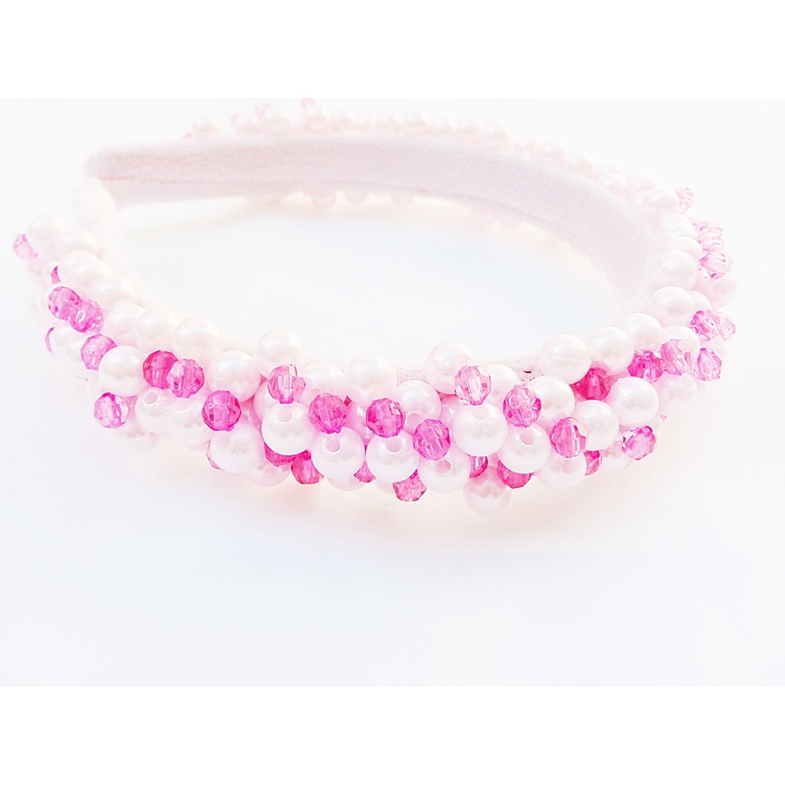 TIARA DECORADA ARTESANAL – REF. 900/0126 ROSA