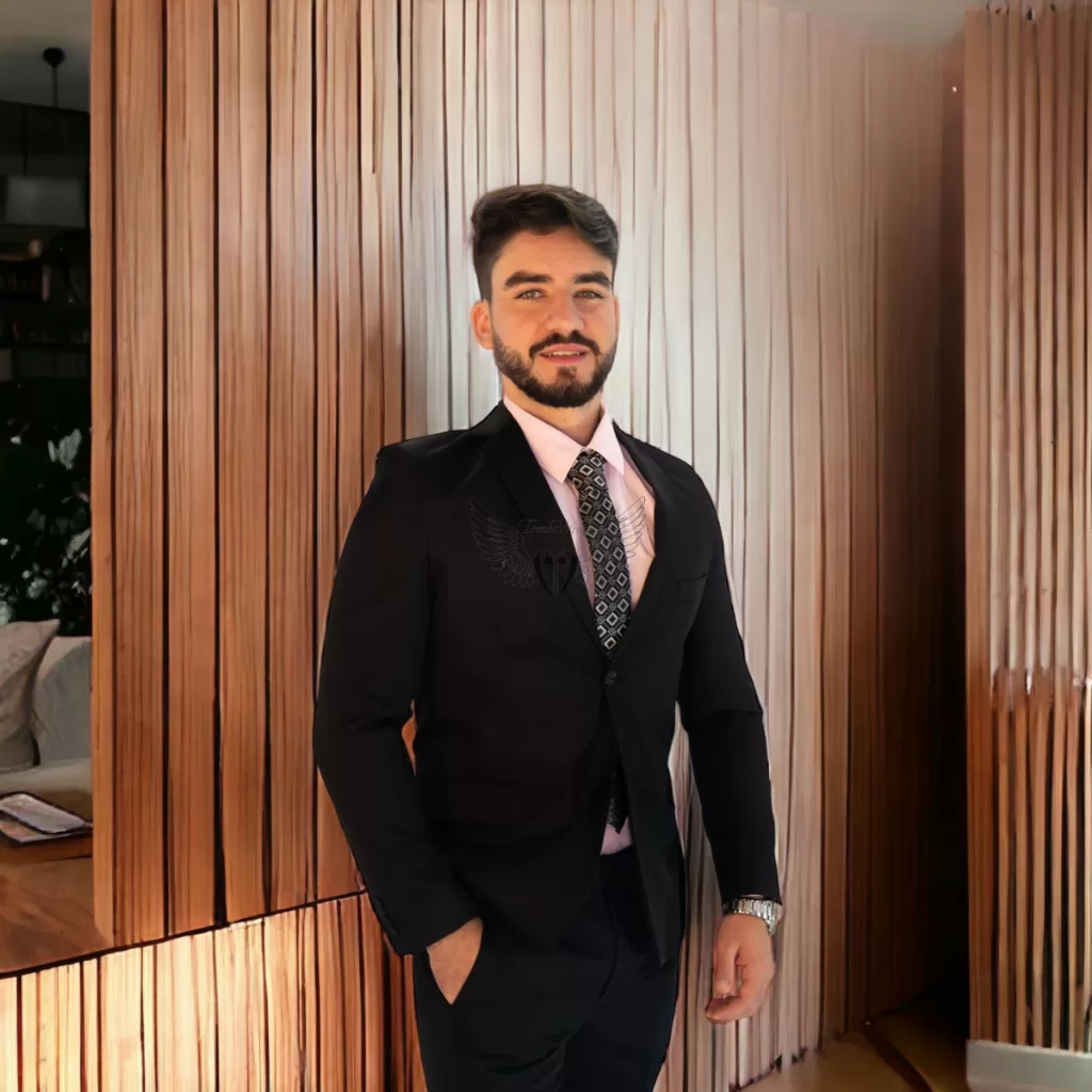 Terno Preto Masculino Slim Fit Blazer Calça Em Oxford Promoção de Maio