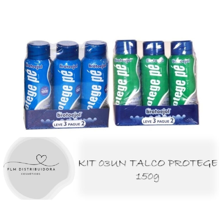 Kit com 03un Talco Protege Pé Brotoejol 150g  (es