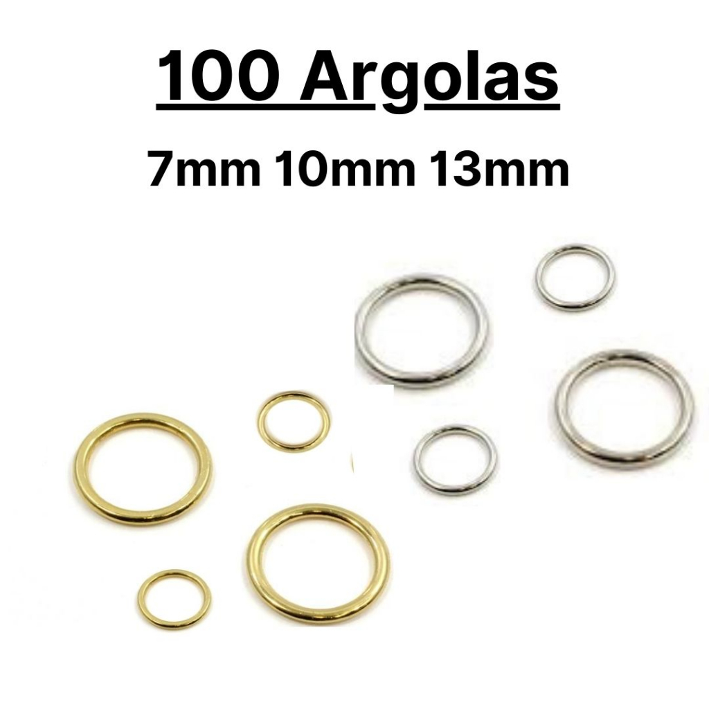 100 Argolas de Metal Para Alças de Sutiã