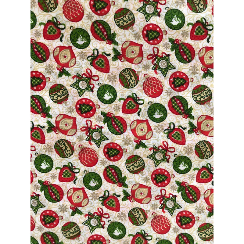 Tecido de Natal. Tricoline 100% Algodão com estampa Natalina.