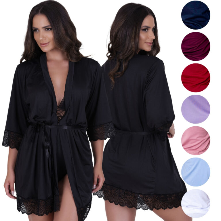 Robe de Luxo Romantic Com Renda
