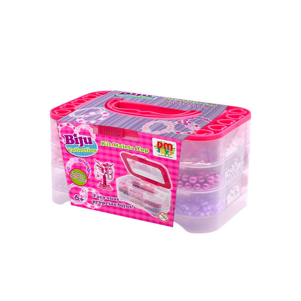Biju Collection Kit Montar Micanga Diversas  Infantil Maleta Top Supe Estilosa 6539 – Dm Toys