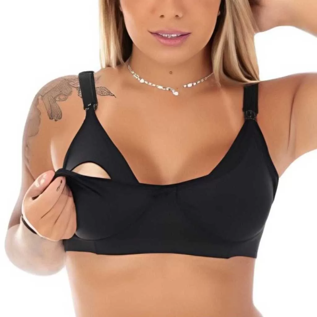Sutia para Amamentaçao Gestante sem Bojo Reforçado Pós Parto Lingerie Maternidade Amamentar Basico