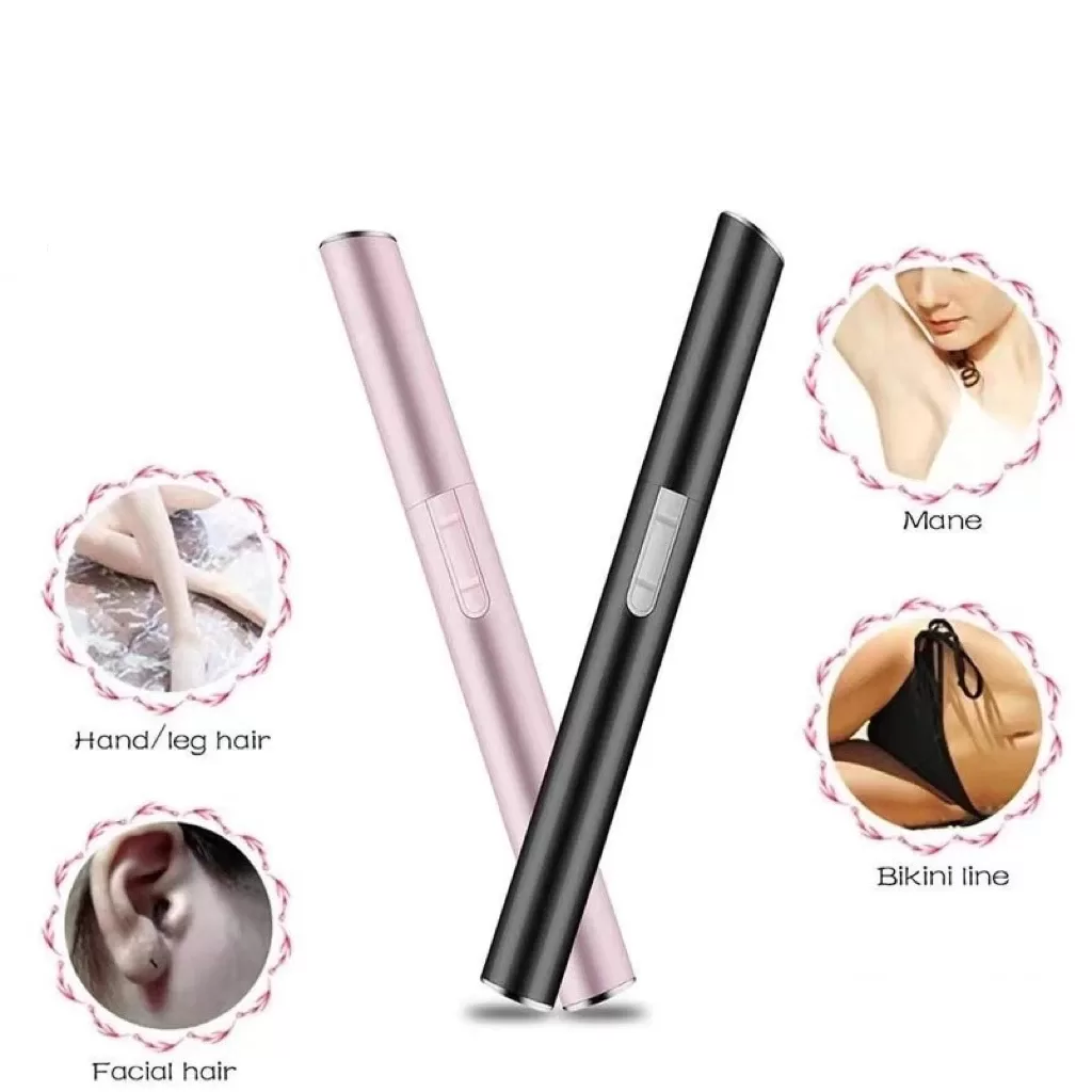 Caneta Depiladora Elétrica para Sobrancelha/Rosto / Aparador de Pelo Pequeno e Portátil para Corpo /