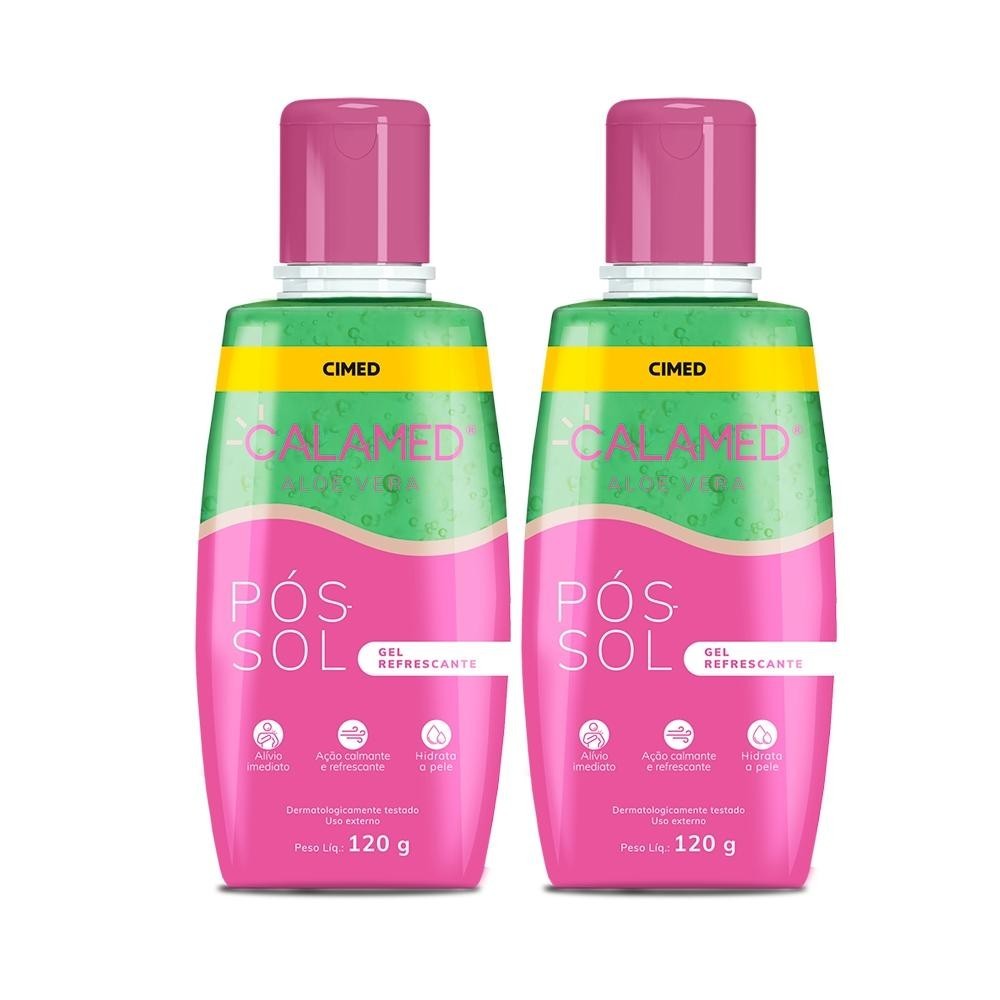 Calamed Gel Pós Sol Aloe Vera 120g – Kit c/ 2und