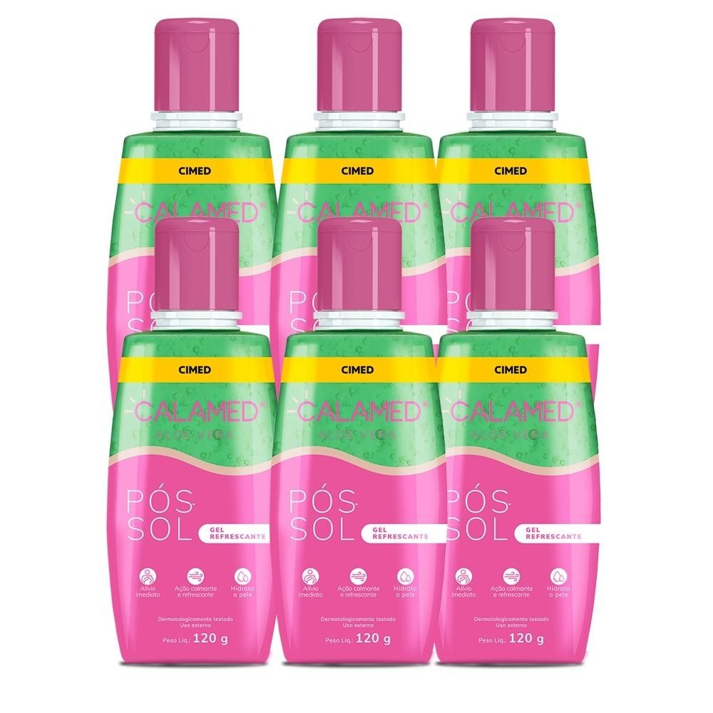 Calamed Gel Pós Sol Aloe Vera 120g – Kit c/ 6und