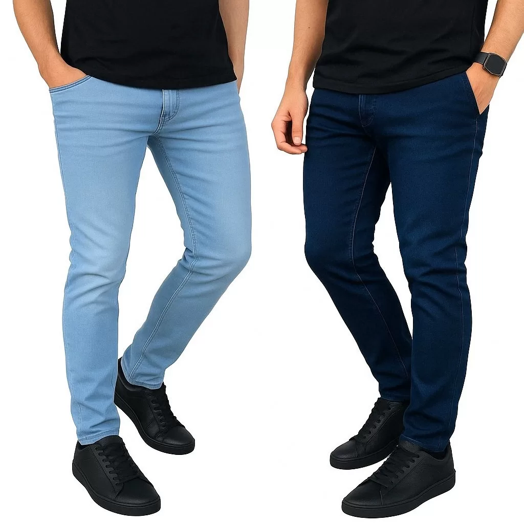 Kit Calça Jeans slim masculina  com elastano lycra Envio Imediato 24h