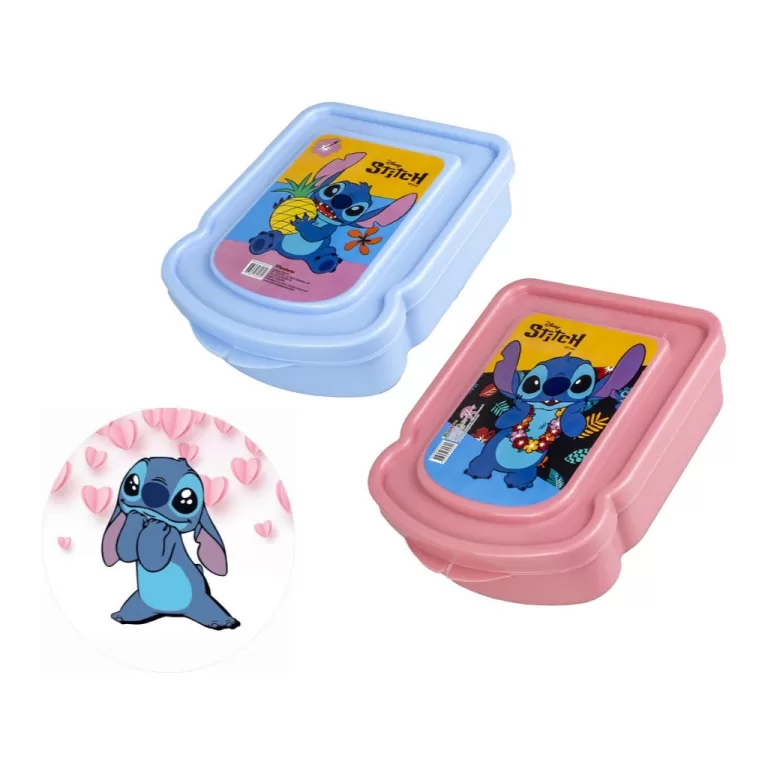 Porta lanche Stitch Plástico Livre de BPA Lanchei