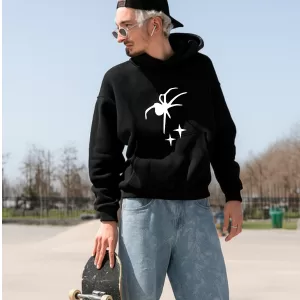 Moletom Masculino Canguru Aranha com Capuz e Bolso