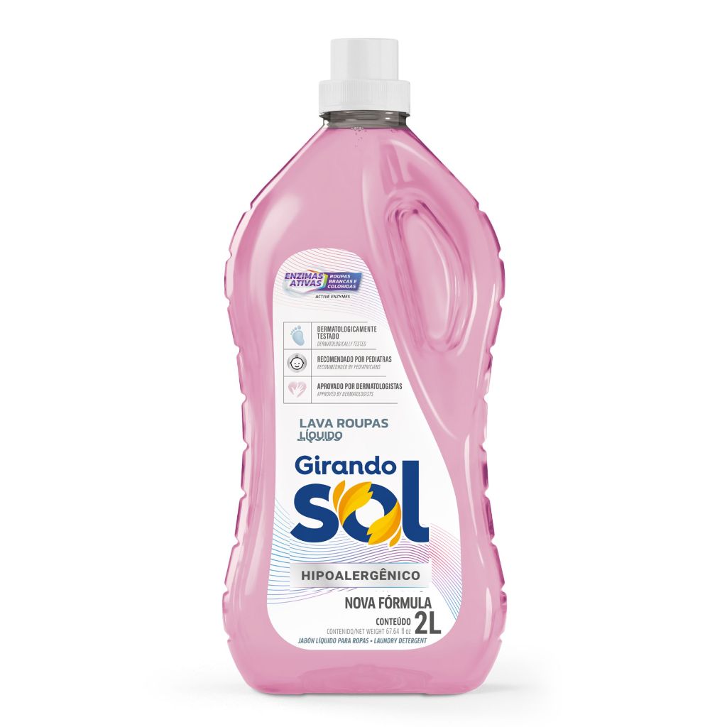 Lava Roupas Sabão Líquido Hipoalergênico 1 Litro – Girando Sol | Para Roupas de Bebê