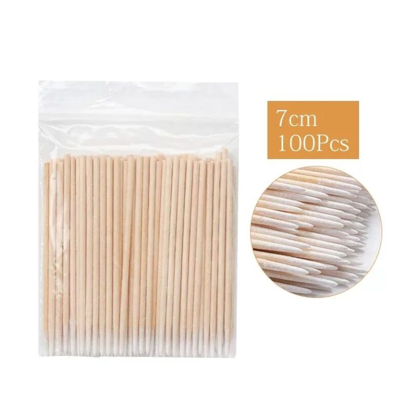 Kit com 500 Palitos / Algodao Limpeza Henna Microp