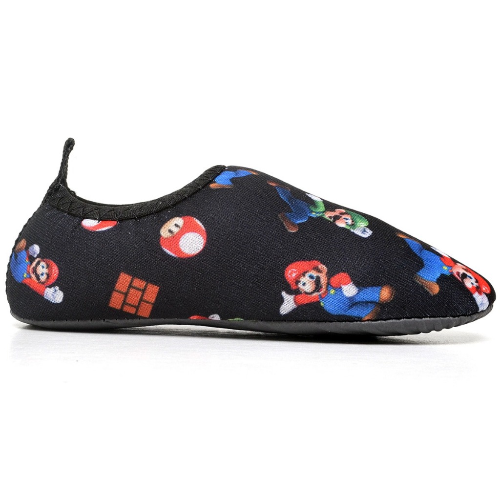 Sapatilha Infantil Antiderrapante Neoprene Personagem Mario Desenho Mario Menino