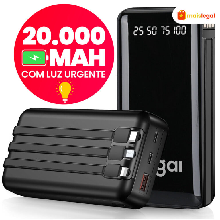 Bateria Externa Portátil 1000 a 2000mah Power Ban