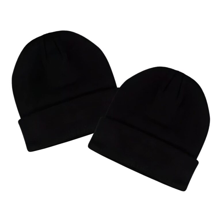 Touca De Frio Básica Lã Gorro Liso Preta Toca Ad